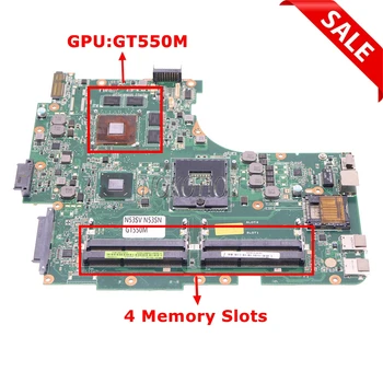 NOKOTION дънна Платка За лаптоп ASUS N53SV N53SN N53SM GT550M 2G дънна Платка За лаптоп С 4 Слота HM65 Памет DDR3 Без процесора