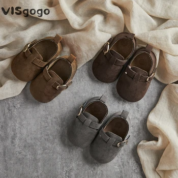 VISgogo/детски обувки 0-18 м; обувки на плоска подметка с мека неплъзгащи подметки; модел обувки за помещения и на улицата; однотонная ежедневни обувки за момичета и момчета