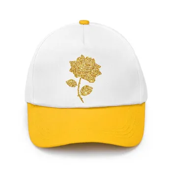 Мультяшная графична шапка с принтом Златна Роза, изработена по поръчка, бейзболна шапка, Регулируем Детска шапка за момчета и Момиченца, солнцезащитная шапка в стил хип-хоп